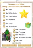 Vorschau - Arbeitsblätter - Lesespurgeschichte "Heilig Abend bei Familie Neubauer" Weihnachten 2fach Differenzierung Level 3/4 DaZ / Deutsch - Seite 2