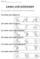 Vorschau - Arbeitsblätter - Berufe Bundle Lesen (wachsend) - Seite 3