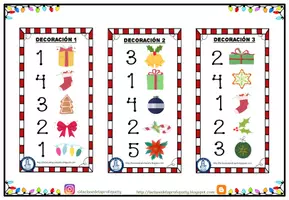 Vista previa - Hojas de trabajo - Juego: ¡Decora el árbol de Navidad! - página 1