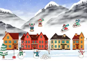 Vorschau - Stationenlernen - Lesespaziergang Wintertag Winter lesen Leseverständnis Klasse 3-4 - Seite 1