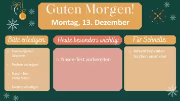 Vorschau - Präsentationen/Tafelbilder - Vorviertelstunden Template Weihnachtsversion - Seite 2