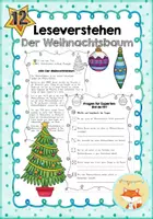 Vorschau - Arbeitsblätter - Leseverstehen üben: Der Weihnachtsbaum - Deckblatt