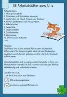Vorschau - Unterrichtsreihen - Arbeitsblätter Buchstabe U Grundschrift Wochenplan Buchstabeneinführung - Seite 1