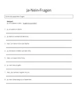 Vorschau - Arbeitsblätter - DAF/DAZ Grammatik: Ja-Nein-Frage - Fragen, A1, A2, DAF, DAZ, Satzfragen, Satzbau, geschlossene Frage, Fragesätze, Deutsch - Seite 1