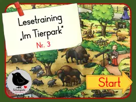 Vorschau - Präsentationen/Tafelbilder - interaktives PDF: Lesetraining (Lesespurgeschichte) Nr. 3 - Deckblatt
