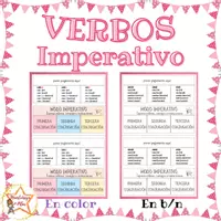 Vista previa - Tarjetas / Manipulativos - Tiempos verbales IMPERATIVO - página 3