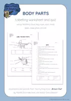 Vista previa - Hojas de trabajo - Brown Owl - Body Parts Worksheet and Quiz - Portada
