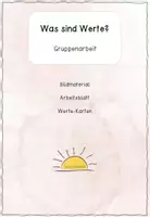 Vorschau - Arbeitsblätter - Was sind Werte? Einführungsstunde (Ethik) - Deckblatt