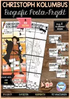 Vorschau - Stundenentwürfe - Christoph Kolumbus Biografie Poster-Projekt | Klassen-Deko | kooperatives Lernen - Deckblatt
