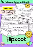 Vorschau - Arbeitsblätter - Flipbook Weihnachtsferien (Silvester) 2024-2027 - Deckblatt