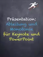 Vorschau - Präsentationen/Tafelbilder - Präsentation: Ableitung und Monotonie - Deckblatt
