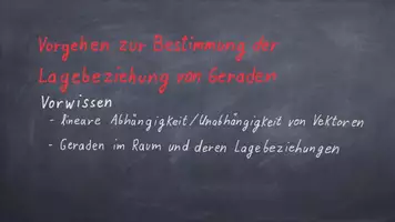 Vorschau - Präsentationen/Tafelbilder - Präsentation: Vorgehen zur Bestimmung von Lagebeziehungen von Geraden - Seite 2