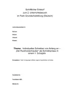 Vorschau - Stundenentwürfe - Unterrichtsentwurf Schreiben nach Beate Leßmann - Seite 1