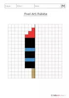 Vorschau - Arbeitsblätter - Mathe: Geometrie Achsensymmetrie - Pixelart - Silvester - Seite 1