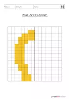 Vorschau - Arbeitsblätter - Mathe: Geometrie Achsensymmetrie - Pixelart - Silvester - Seite 3