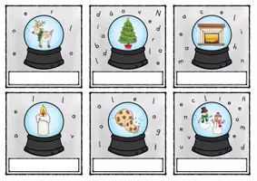 Vorschau - Bildkarten - Navidad: 32 Weihnachtsvokabeln (2 Versionen) mit Lösungen - Seite 1