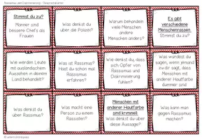 Vorschau - Fördermaterial/Inklusion - DISKRIMINIERUNG - Plauderkärtchen - Seite 2