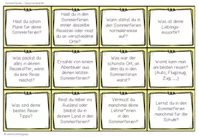 Vorschau - Aufgabenkarten - MEINE SOMMERFERIEN - Plauderkärtchen - Seite 2