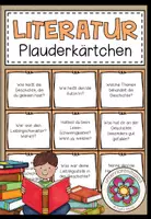 Vorschau - Fördermaterial/Inklusion - Literatur und Bücher – Gesprächskarten und Sprechanlässe | Plauderkärtchen - Deckblatt