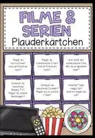 Vorschau - Aufgabenkarten - Filme und Serien – Gesprächskarten und Sprechanlässe | Plauderkärtchen - Deckblatt