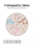 Vorschau - Spiele - Menge-Zahl-Zuordnung Klammerkarten Frühling ZR6 - Seite 2