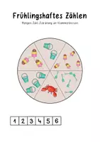 Vorschau - Spiele - Menge-Zahl-Zuordnung Klammerkarten Sommer ZR 6 - Seite 1