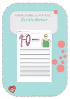 Vorschau - Arbeitsblätter - Zahlwörter 0-10 - Gebärdensprache - Deckblatt
