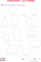 Aperçu - Feuilles d'exercices - Graphisme formes - Page 3