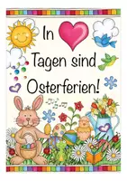 Vista previa - Tarjetas / Manipulativos - Osterferien Countdown Deutsch / Alemán - página 1
