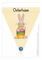 Vista previa - Tarjetas / Manipulativos - Ostern Wimpel Wortschatz Deutsch / Alemán vocabulario - página 1