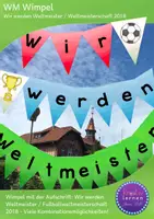 Vorschau - Spiele - Fußball: Wir werden Weltmeister Wimpel / Klassendekoration - Deckblatt