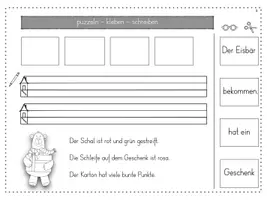 Vorschau - Arbeitsblätter - 🎅🏼einfache Sätze schreiben I puzzeln I Weihnachten - Seite 3