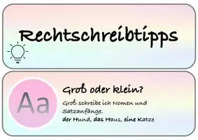 Vorschau - Präsentationen/Tafelbilder - FRESCH-Methode (Rechtschreibtipps) im Regenbogendesign - Seite 1