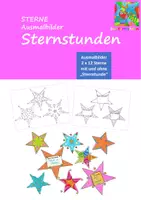 Vorschau - Mal- und Bastelvorlagen - Sternstunden (Ausmalbilder Sterne) - Deckblatt