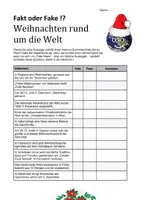 Vorschau - Arbeitsblätter - interaktives Fakt oder Fake zum Thema Weihnachten - Seite 1