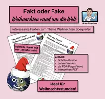 Vorschau - Arbeitsblätter - interaktives Fakt oder Fake zum Thema Weihnachten - Deckblatt