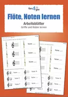 Vorschau - Arbeitsblätter - Flöte, Notenlesen lernen - Arbeitsblätter - Deckblatt