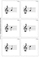 Vorschau - Bildkarten - Noten lernen - Noten, Notenwerte, Pausen und Symbole - Seite 1