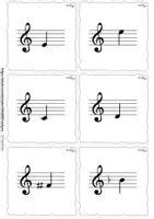 Vorschau - Bildkarten - Noten lernen - Noten, Notenwerte, Pausen und Symbole - Seite 3