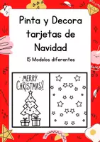 Vista previa - Manualidades / Dibujos para colorear - Pinta y Decora tus postales de Navidad - Portada