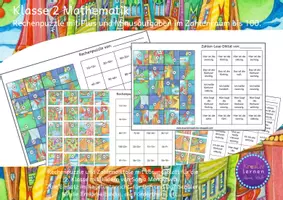 Vorschau - Spiele - Rechenpuzzle im Zahlenraum bis 100 - Deckblatt