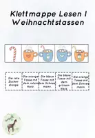 Vorschau - Arbeitsblätter - Klettmappe Weihnachtstassen (Satzebene) - Deckblatt