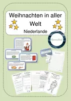 Vorschau - Arbeitsblätter - Weihnachten in aller Welt - Niederlande - Deckblatt