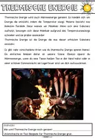 Vorschau - Arbeitsblätter - THERMODYNAMIK - Thermische Energie - Seite 1