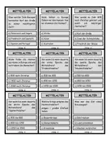 Vorschau - Stationenlernen - QUIZ zum Sachunterricht - Mittelalter / Ritter / Burgen - Deckblatt