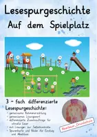 Aperçu - Feuilles d'exercices - Lesespurgeschichte / Reading Trail: Auf dem Spielplatz - Page de couverture