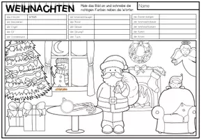 Vorschau - Arbeitsblätter - WEIHNACHTEN - Lesen und Malen (2-fach differenziert) - Seite 2