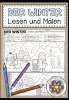 Vorschau - Arbeitsblätter - Winter Deutsch, DaZ und DaF – Leseverständnis und Lesetraining | Lesen und Malen 2-fach differenziert - Deckblatt