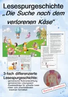 Aperçu - Feuilles d'exercices - Lesespurgeschichte / Reading Trail: Die Suche nach dem verlorenen Käse - Page de couverture