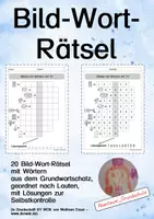 Aperçu - Feuilles d'exercices - Bild - Wort - Rätsel mit Wörtern aus dem Grundwortschatz - Page de couverture